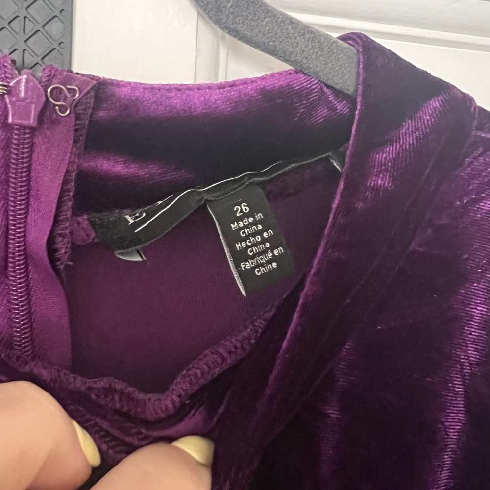 Eloquii Purple Long Sleeve Dress - Picture 2 of 4